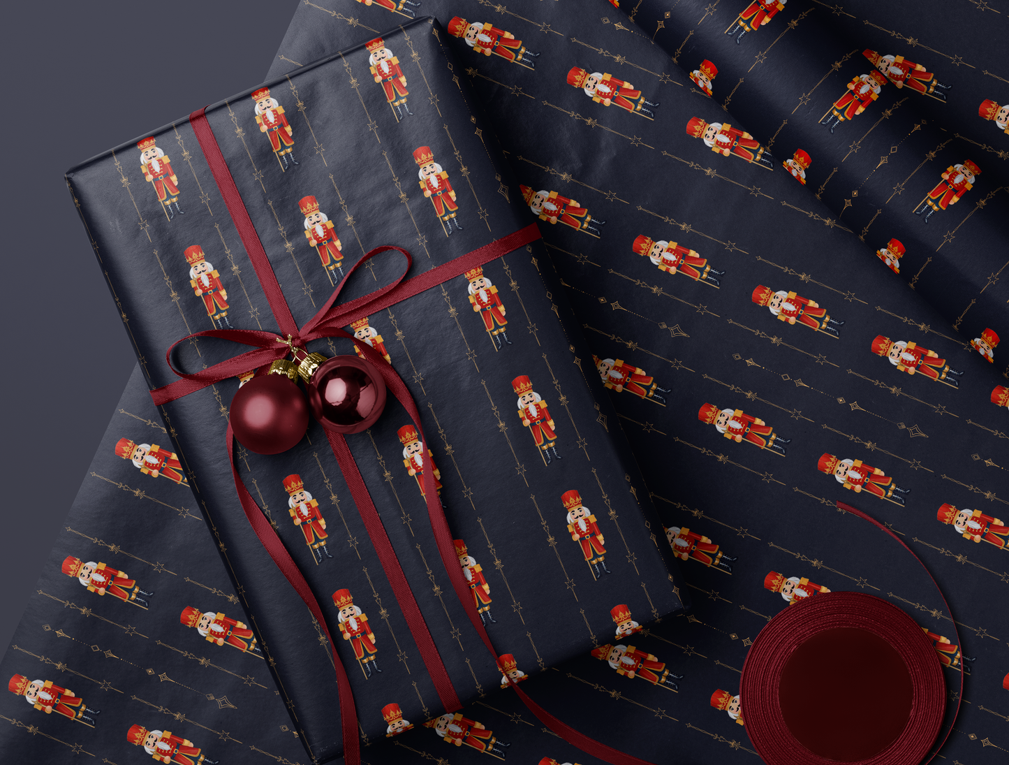 Nutcracker Wrapping Paper |  Christmas Décor