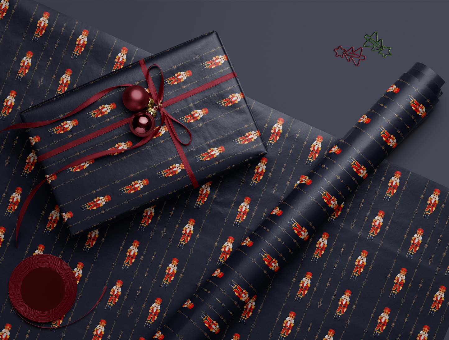Nutcracker Wrapping Paper |  Christmas Décor