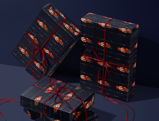 Nutcracker Wrapping Paper |  Christmas Décor