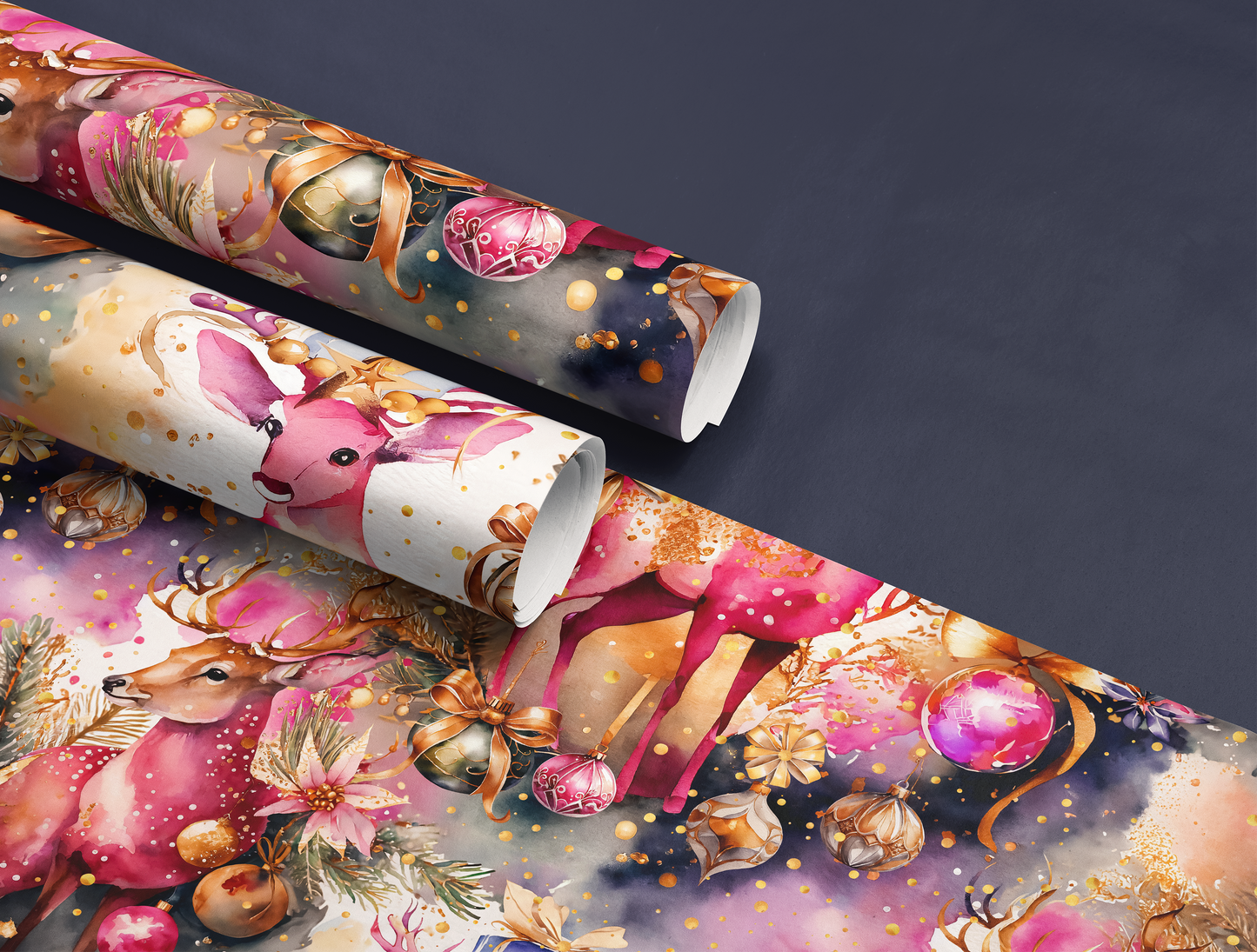 Reindeer Christmas Wrapping Paper | Premium Design