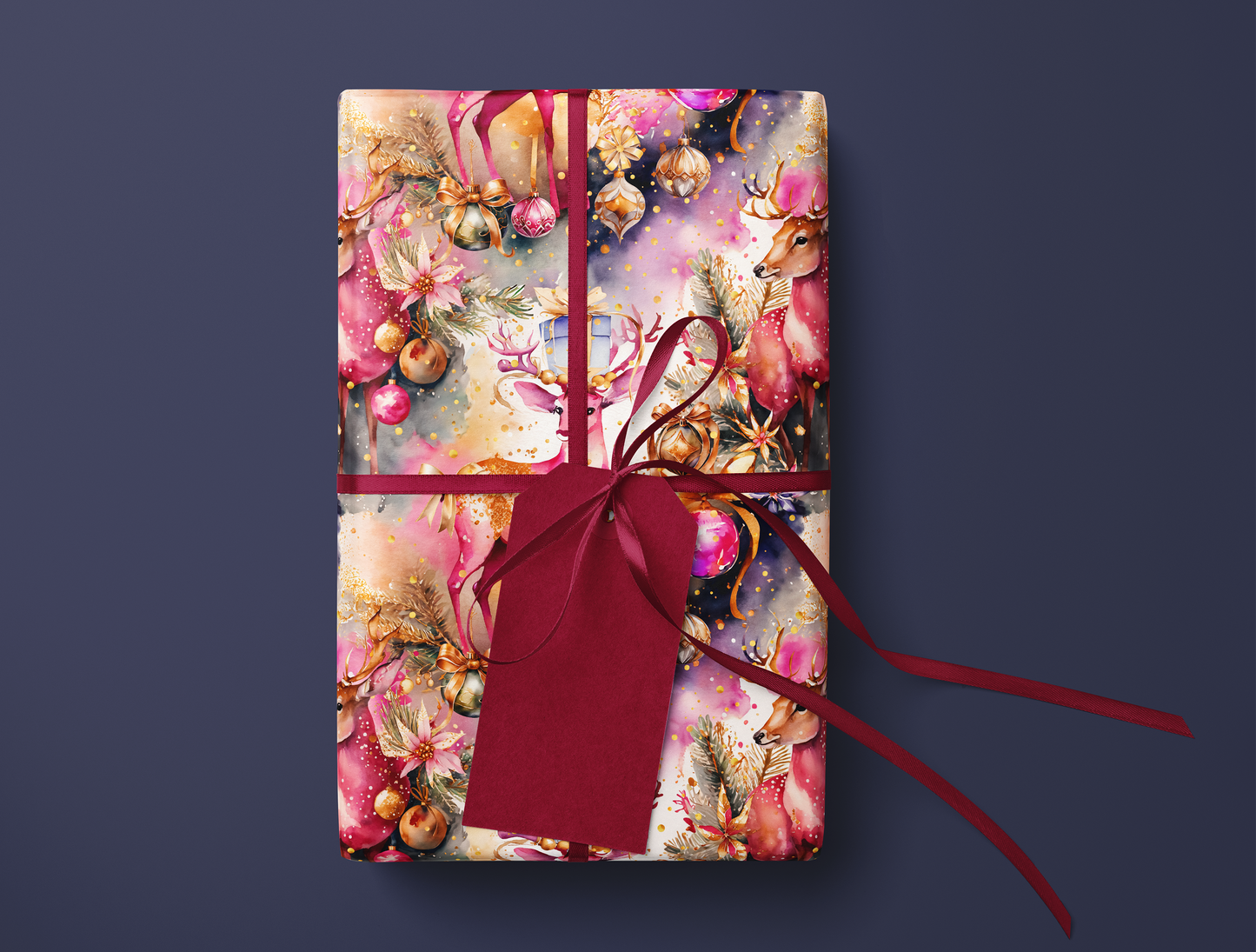 Reindeer Christmas Wrapping Paper | Premium Design