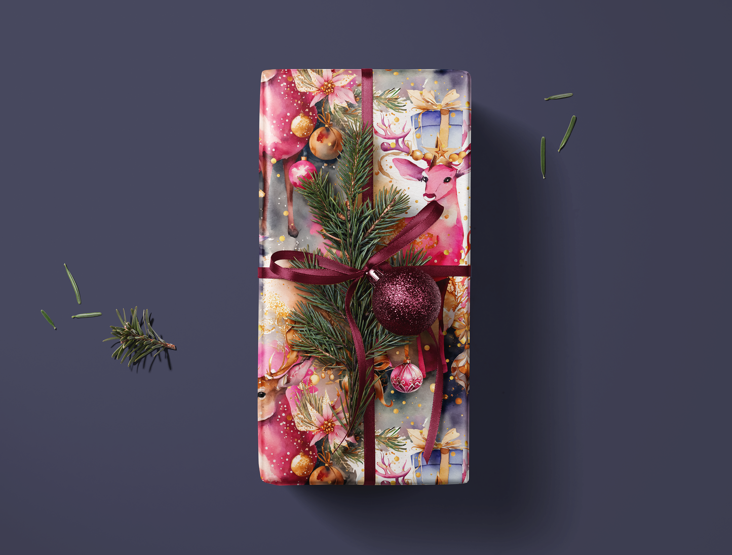 Reindeer Christmas Wrapping Paper | Premium Design