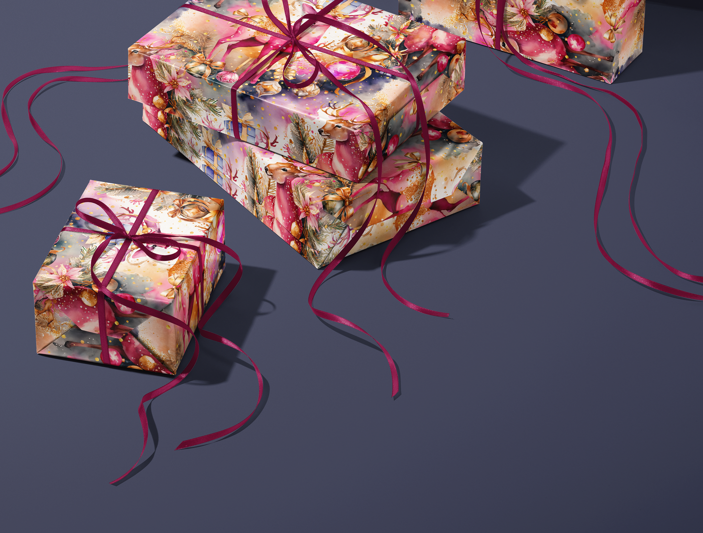 Reindeer Christmas Wrapping Paper | Premium Design