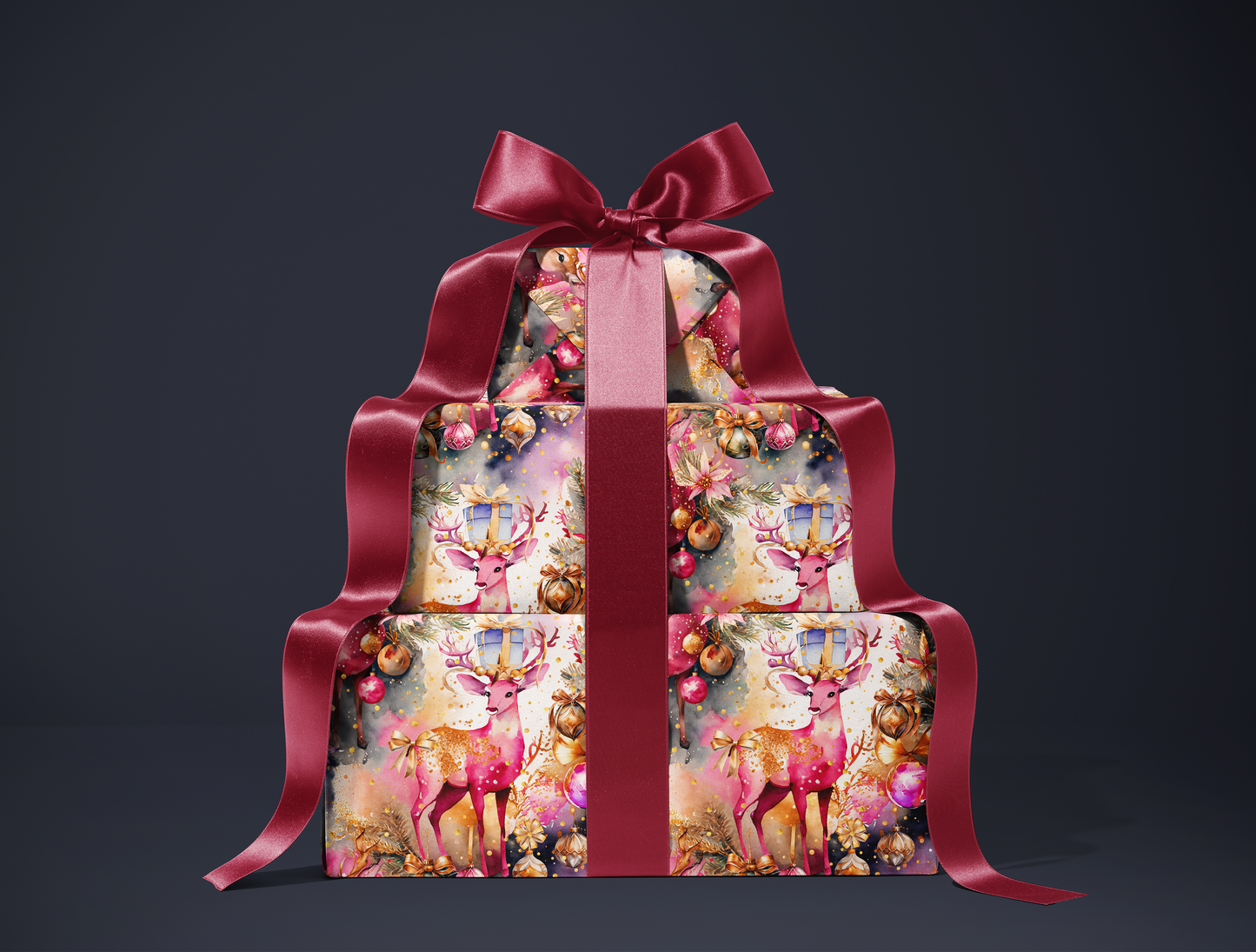 Reindeer Christmas Wrapping Paper | Premium Design