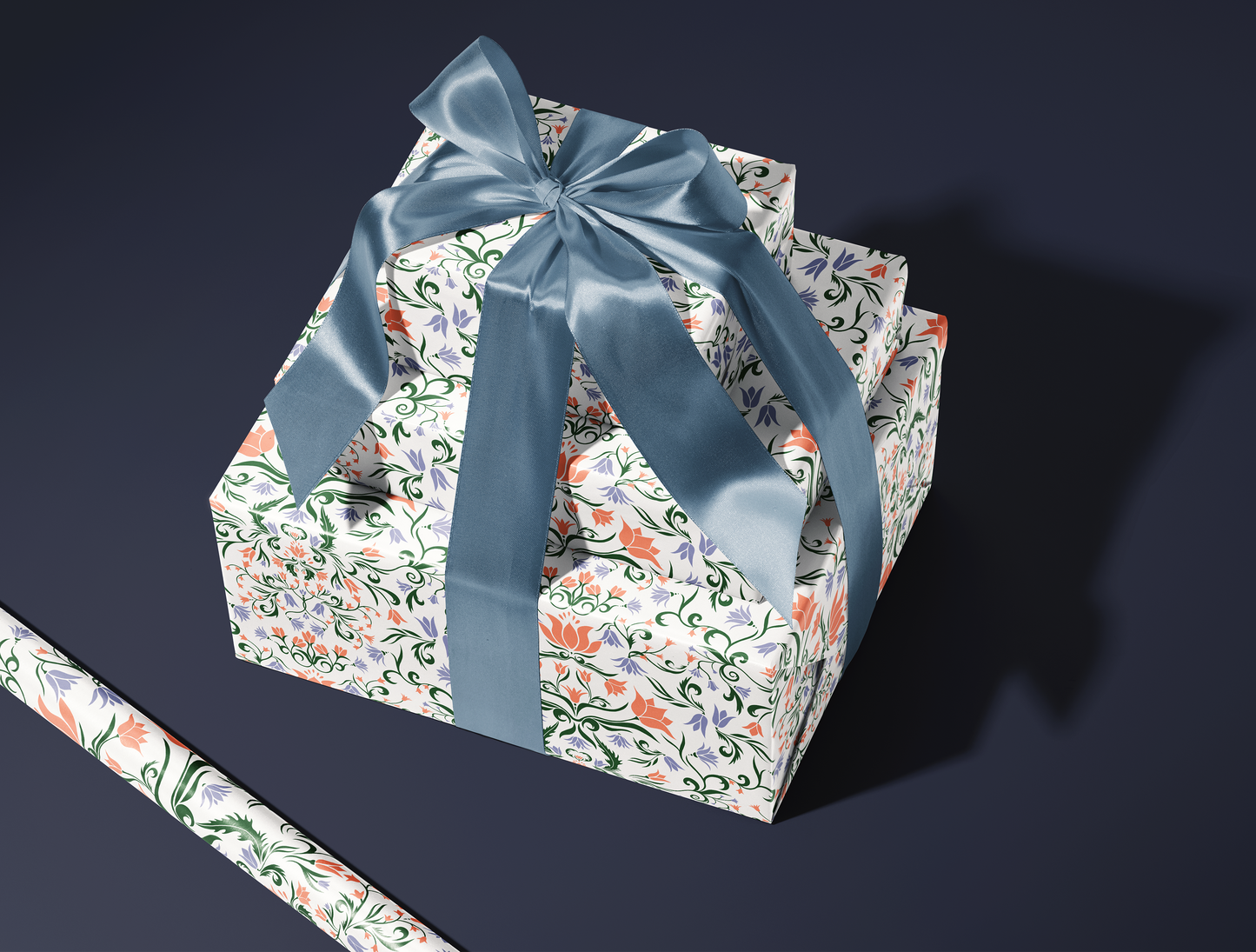 Botanical Bloom & Bell Floral Wrapping Paper | Soft Lavender