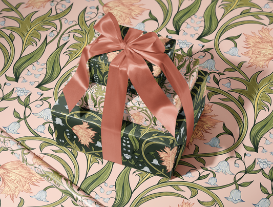 Valley Whispers Floral Wrapping Paper | Blush Rose