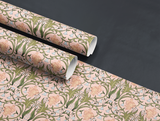 Vintage Floral Wrapping Paper | Blush Rose