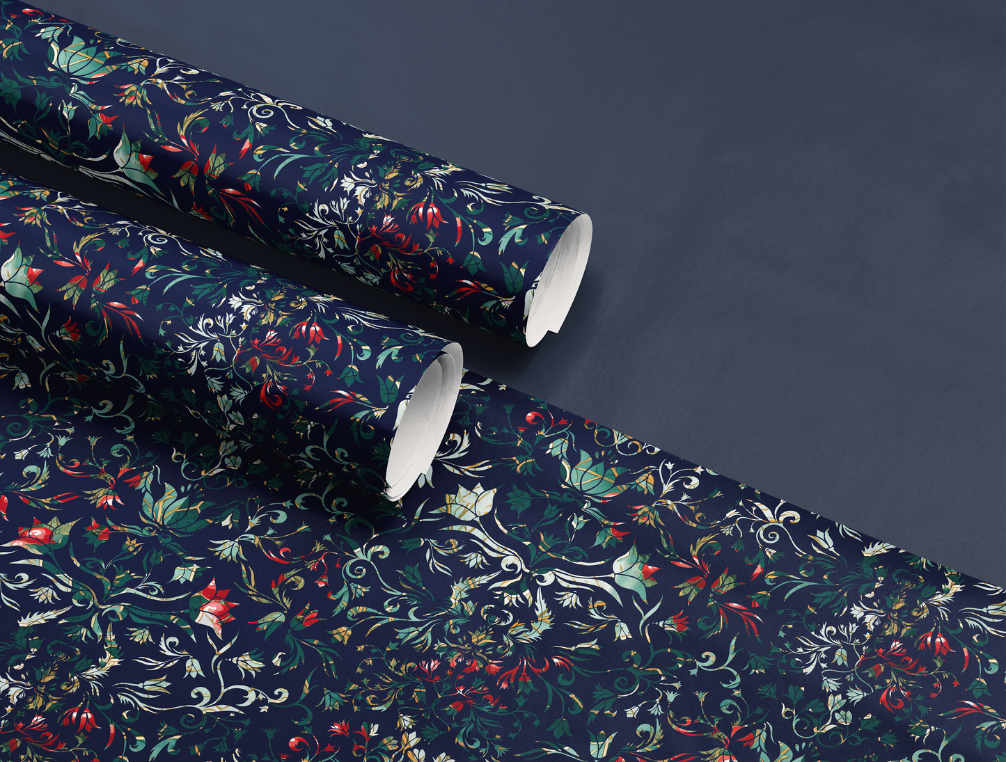 Botanical Bloom & Bell Floral Wrapping Paper | Special Christmas Edition