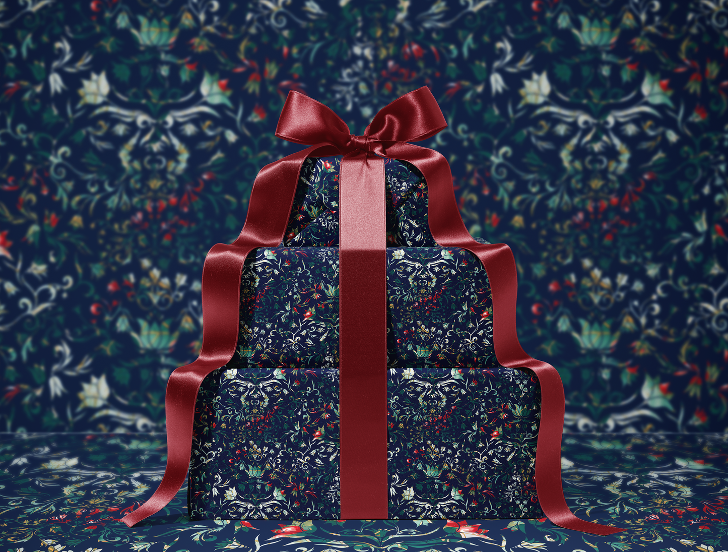 Botanical Bloom & Bell Floral Wrapping Paper | Special Christmas Edition