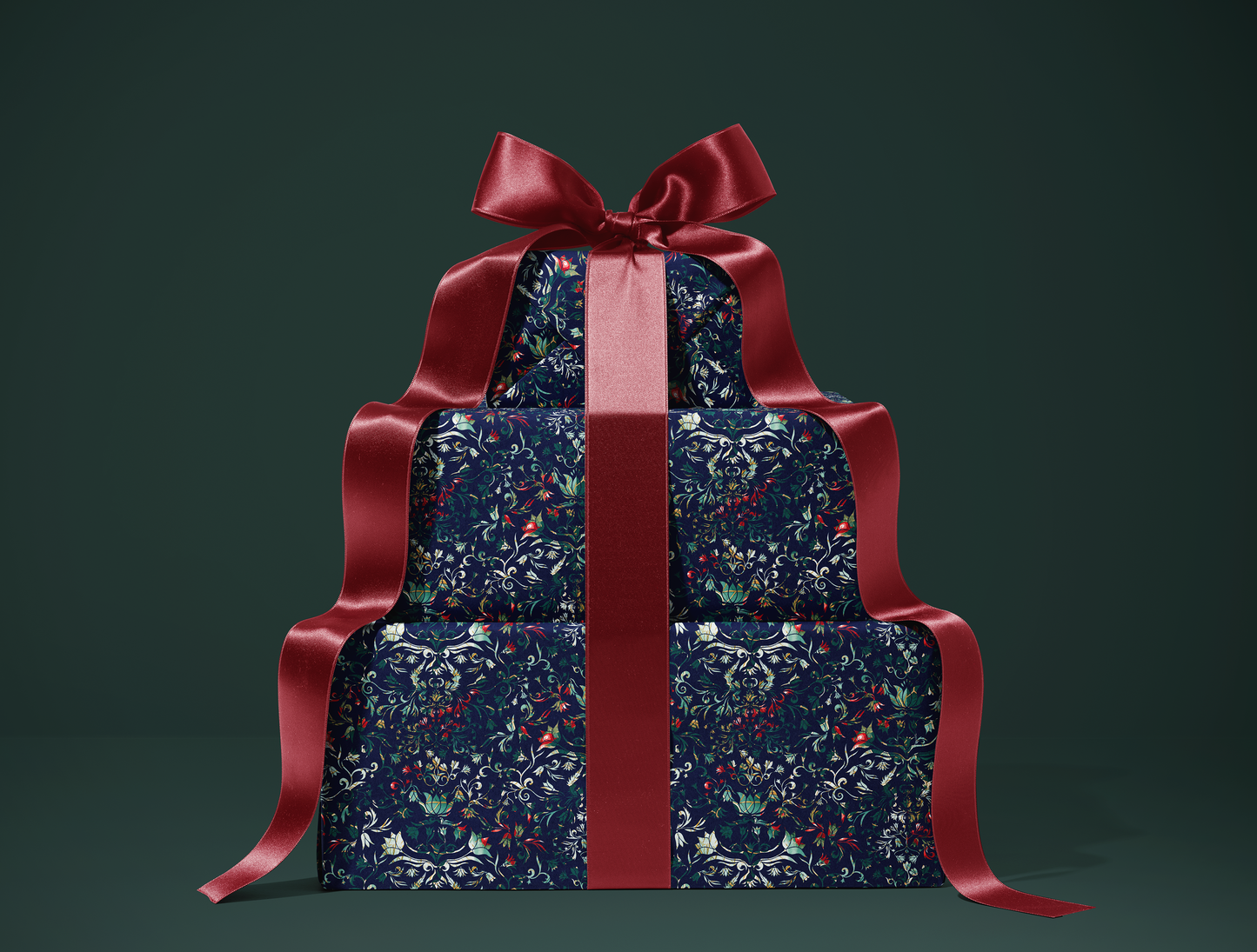 Botanical Bloom & Bell Floral Wrapping Paper | Special Christmas Edition