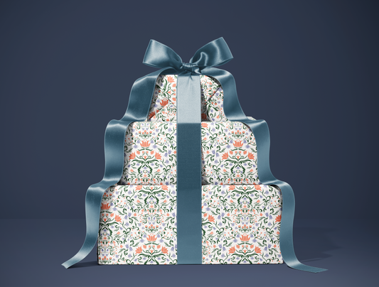 Botanical Bloom & Bell Floral Wrapping Paper | Soft Lavender