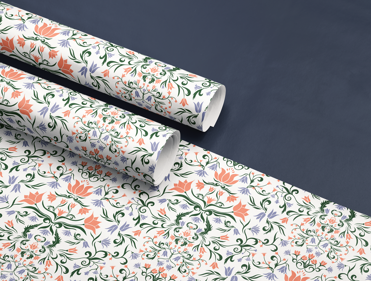 Botanical Bloom & Bell Floral Wrapping Paper | Soft Lavender
